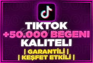 ⭐[GARANTİLİ] TİKTOK 50000 GERÇEK BEĞENİ⭐
