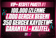 ⭐GARANTİLİ⭐ TIKTOK VIP PAKET