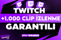 ⭐[GARANTİLİ] TWİTCH +1.000 CLİP İZLENME⭐