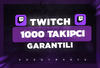 (GARANTİLİ) Twitch 1000 Gerçek Takipçi