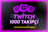 ⭐(GARANTİLİ) Twitch 1000 Takipçi aktıf kulanıcı