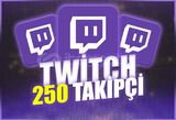 ⭐(GARANTİLİ) Twitch 250 Takipçi