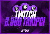 ⭐ [GARANTİLİ] Twitch 2500 Takipçi ⭐