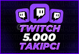 (GARANTİLİ) Twitch 5000 Gerçek Takipçi