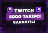 (GARANTİLİ) Twitch 5000 Gerçek Takipçi