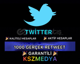 (GARANTİLİ) Twitter 1000 Gerçek Retweet 