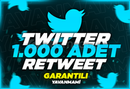 [Garantili] Twitter 1.000 Retweet
