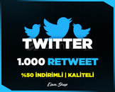 ⭐(GARANTİLİ) TWİTTER 1.000 RETWEET⭐