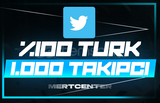 ⭐[GARANTİLİ] TWİTTER 1.000 TÜRK TAKİPÇİ⭐