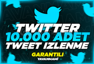 [Garantili] Twitter 10.000 Tweet İzlenme