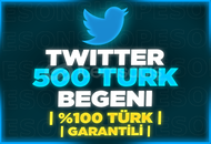 ⭐(GARANTİLİ) TWİTTER 500 TÜRK BEĞENİ⭐