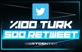 ⭐[GARANTİLİ] TWİTTER 500 TÜRK RETWEET⭐