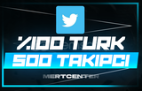 ⭐[GARANTİLİ] TWİTTER 500 TÜRK TAKİPÇİ⭐