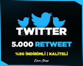 ⭐(GARANTİLİ) TWİTTER 5.000 RETWEET⭐