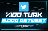 ⭐[GARANTİLİ] TWİTTER 5.000 TÜRK RETWEET⭐