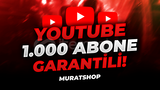 ⭐[GARANTİLİ] YOUTUBE 1000 ABONE + GERÇEK ABONE⭐