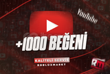 ⭐GARANTILI⭐YOUTUBE 1000 BEĞENİ