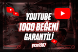 ✅️Garantili✅️ youtube 1000 beğeni✅️
