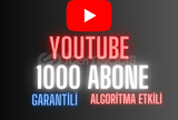 ⭐(GARANTİLİ) ⭐ YOUTUBE 1000 GERÇEK ABONE⭐