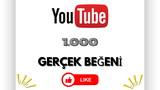 ⭐[GARANTİLİ] YOUTUBE 1000 GERÇEK BEĞENİ