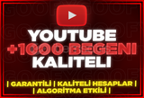 ⭐[GARANTİLİ] YOUTUBE 1000 GERÇEK BEĞENİ⭐