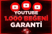 ⭐[GARANTİLİ] YOUTUBE 1.000 GERÇEK BEĞENİ⭐