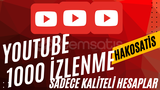 ⭐[GARANTİLİ] YOUTUBE 1000 GERÇEK İZLENME⭐