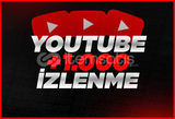 ⭐GARANTİLİ⭐YOUTUBE 1000 GERÇEK İZLENME