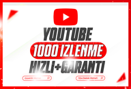 ⭐️[GARANTİLİ] YOUTUBE 1000 İZLENME⭐️