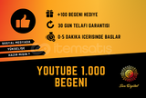 ⭐GARANTİLİ⭐YOUTUBE 1.000 TÜRK BEĞENİ⭐