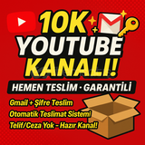 ⭐[GARANTİLİ] YOUTUBE 10.000 ABONELİ KANAL ⭐