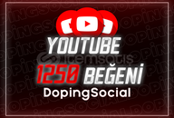 ⭐[GARANTİLİ] YOUTUBE 1250 GERÇEK BEĞENİ⭐