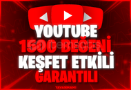 [Garantili] YouTube 1.500 Gerçek Beğeni 