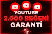 ⭐[GARANTİLİ] YOUTUBE 2.000 GERÇEK BEĞENİ⭐