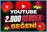 ⭐[Garantili] Youtube 2.000 Organik Beğeni ⭐