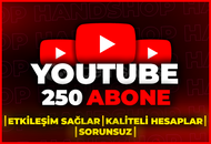 ⭐[GARANTİLİ] YOUTUBE 250 GERÇEK ABONE⭐