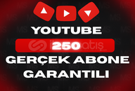⭐[GARANTİLİ] YOUTUBE 250 GERÇEK ABONE
