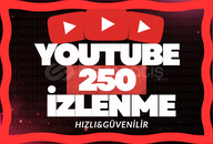 ⭐[GARANTİLİ] YOUTUBE 250 İZLENME⭐