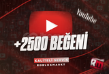 ⭐GARANTILI⭐YOUTUBE 2500 BEĞENİ