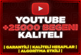 ⭐[GARANTİLİ] YOUTUBE 25000 GERÇEK BEĞENİ⭐