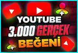 ⭐[Garantili] Youtube 3.000 Organik Beğeni ⭐