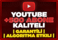⭐(GARANTİLİ) ⭐ YOUTUBE 500 GERÇEK ABONE