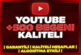 ⭐[GARANTİLİ] YOUTUBE 500 GERÇEK BEĞENİ⭐