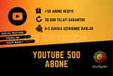 ⭐GARANTİLİ⭐YOUTUBE 500 TÜRK ABONE⭐