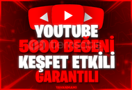 [Garantili] YouTube 5.000 Gerçek Beğeni