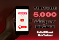 [GARANTİLİ] Youtube 5.000 gerçek beğeni