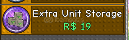 Garden Tower Defense Extra Unit Storage