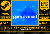 Garry's Mod + Ömür Boyu Garanti 7/24 Destek