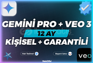 Gemini Pro + Veo 3 – 12 Ay Kişisel | Garantili 