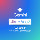 Gemini Ultra + Veo3 + FLOW | 45K Kredi Kişisel 
